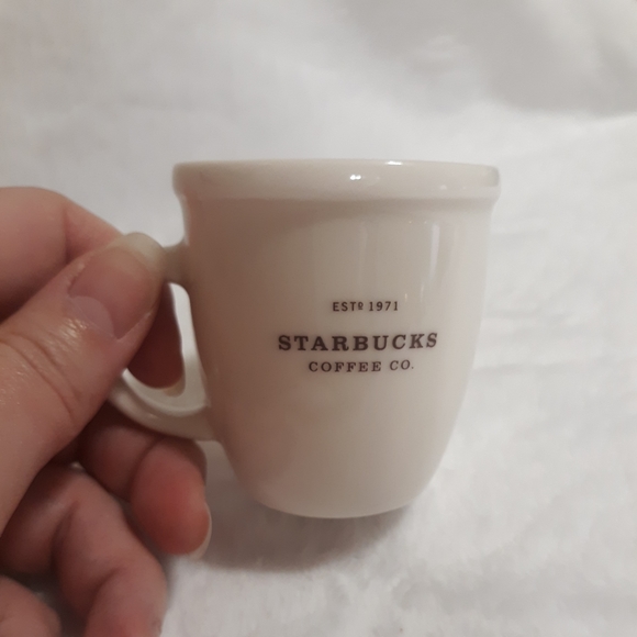 Starbucks White/Brown 3 oz Espresso Cup